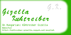 gizella kuhtreiber business card