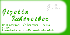 gizella kuhtreiber business card